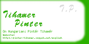 tihamer pinter business card